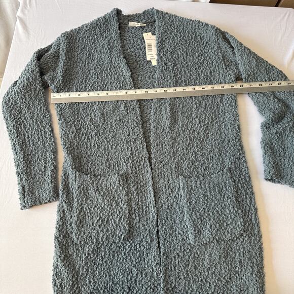 Studio B Bobeau NWT Women’s S Boho Open Front Textured Knit Cardigan Blue Granny - Picture 8 of 11